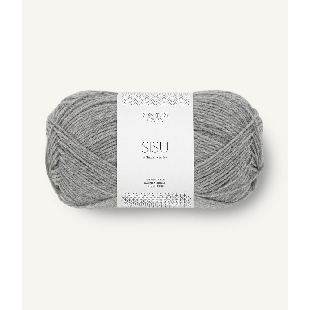 Wolle Sandnes Garn grey  mottled Sisu 175m 50g