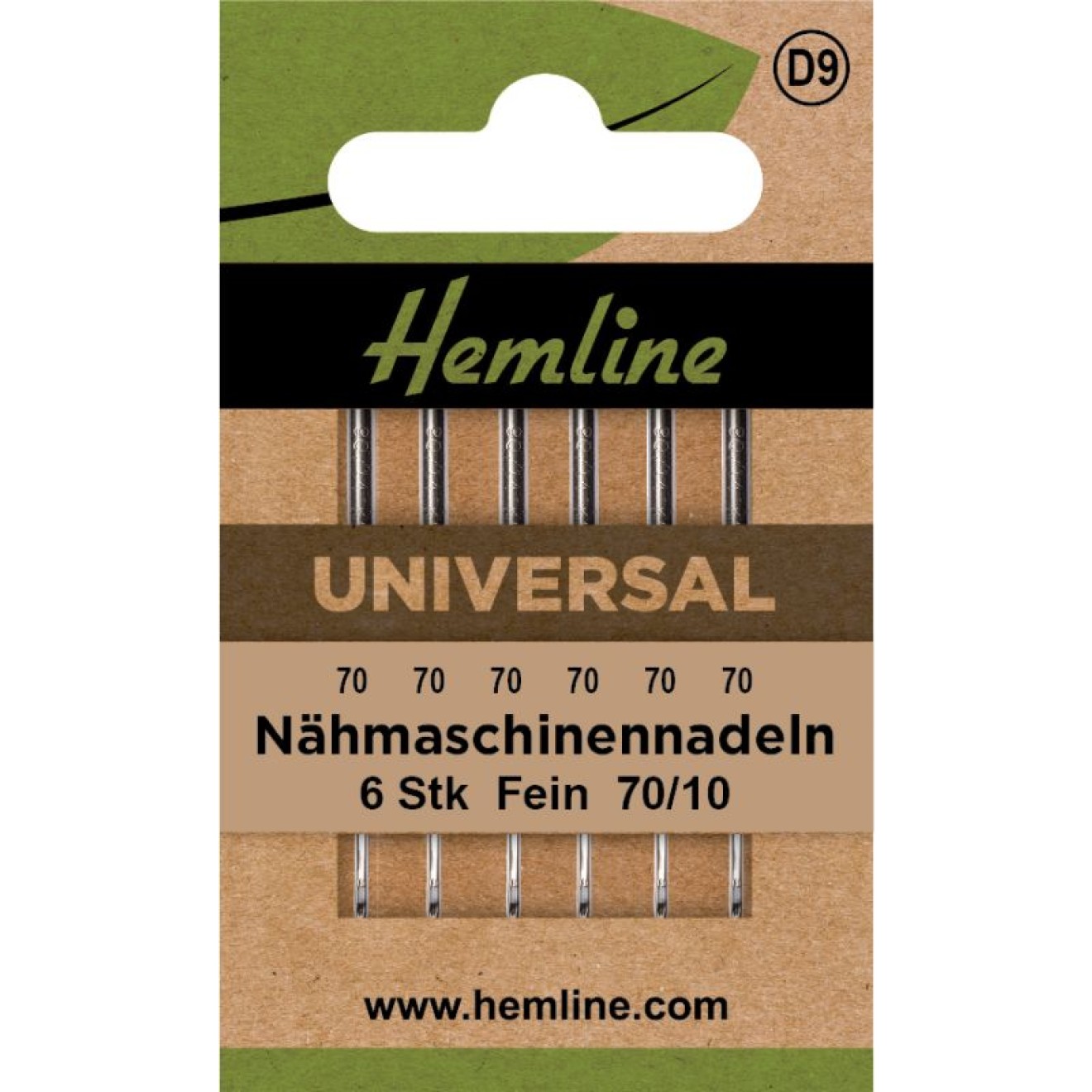 Nähmaschinennadeln Universal Fein 70/10 6 Stück