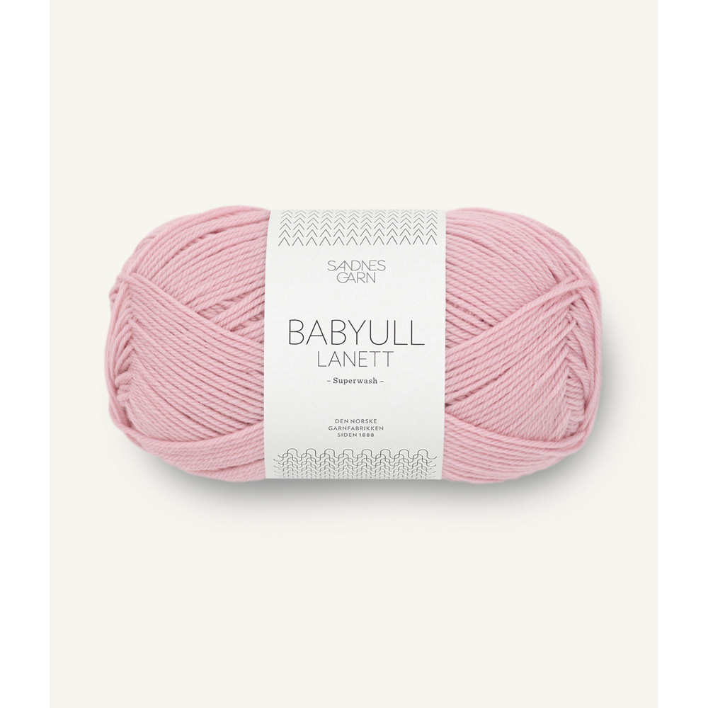 Wolle Sandnes Garn covered pink Babyull Lanett 175m 50g