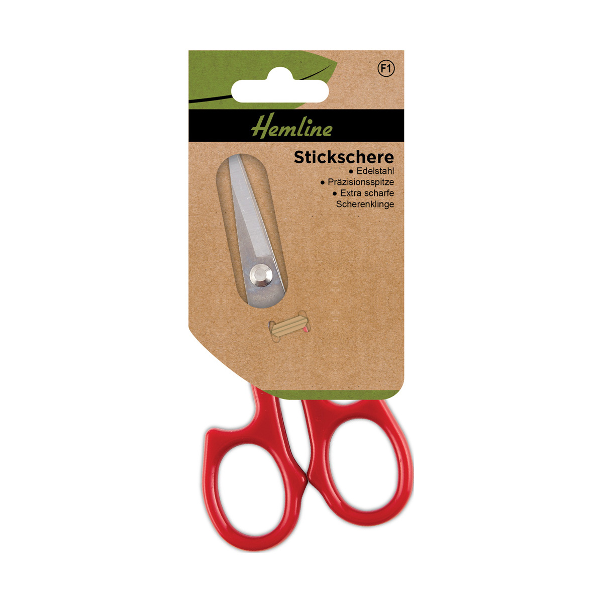 Schere Stickschere rot 130 mm 1 St