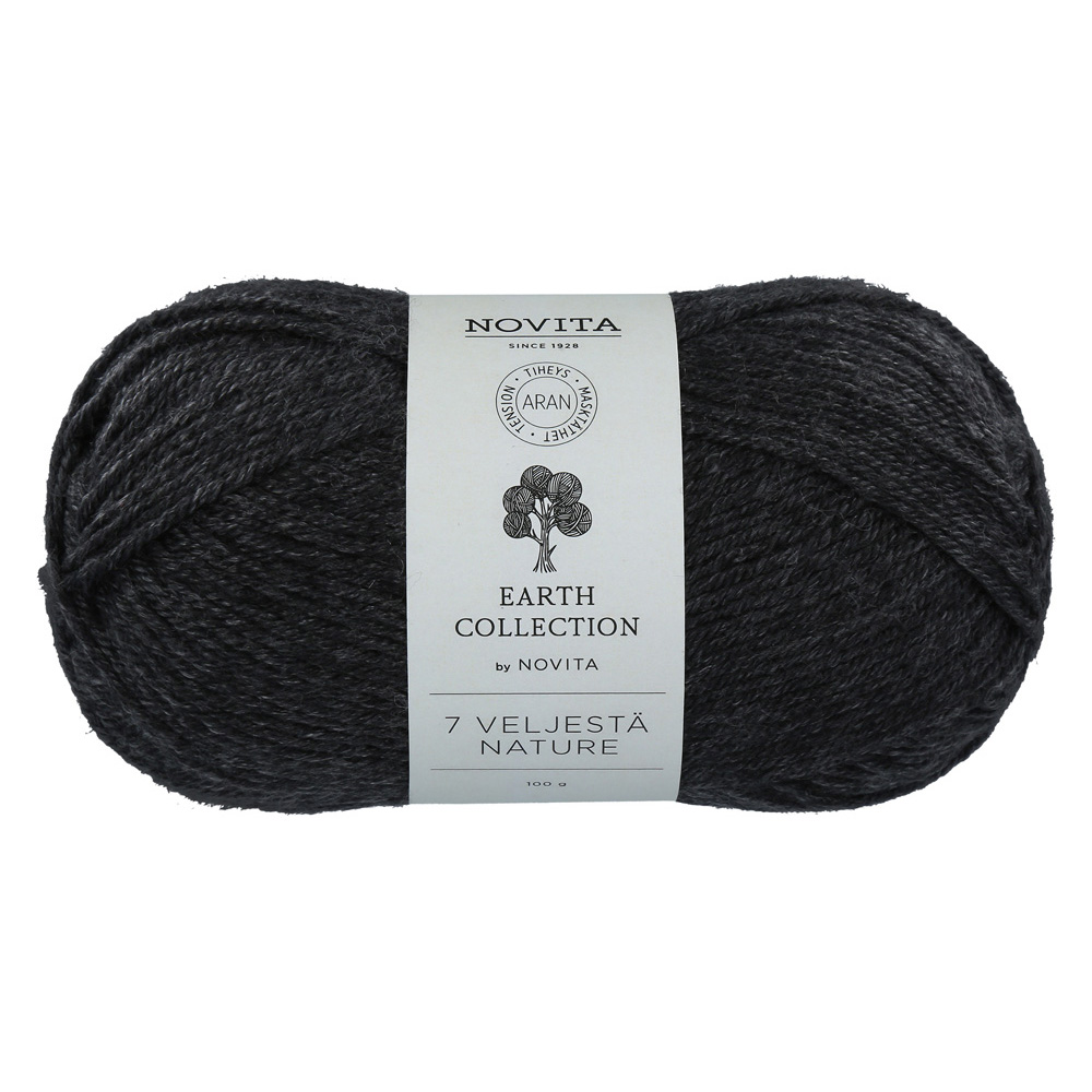 Wolle Novita schwarz 11 Veljestä Nature 200m 100g