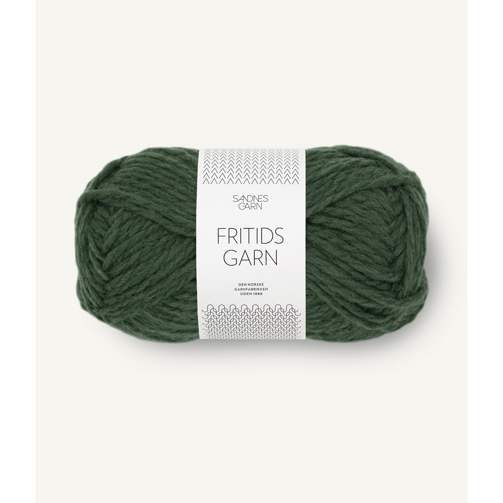 Wolle Sandnes Garn dark green mottled Fritidsgarn 70m 50g
