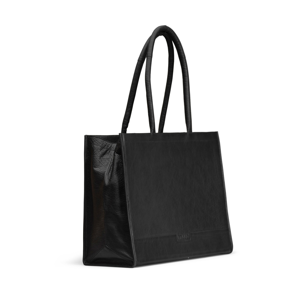 Leder shopper Bina Black