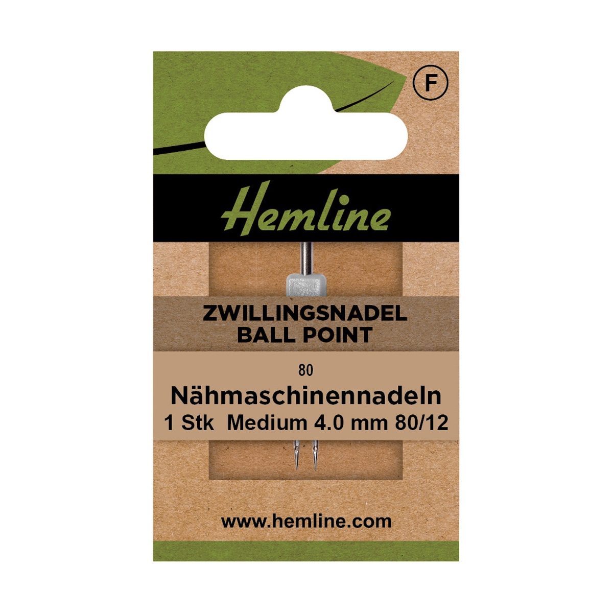 Nähmaschinennadeln Zwillingsnadel Ball Point/Jersey Medium 4.00 80/12