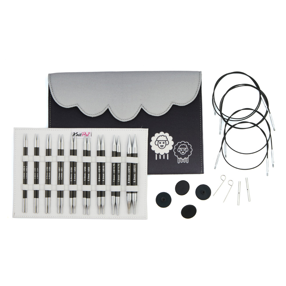 Nadelset Deluxe auswechelbare Nadelspitzen Karbonz  3,00 - 8,00 mm