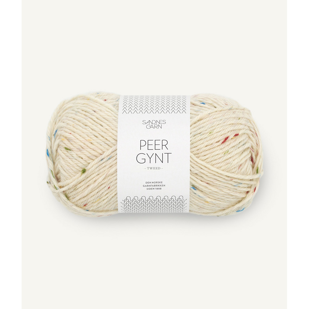 Wolle Sandnes Garn natur tweed tutti frutti Peer Gynt 91m 50g