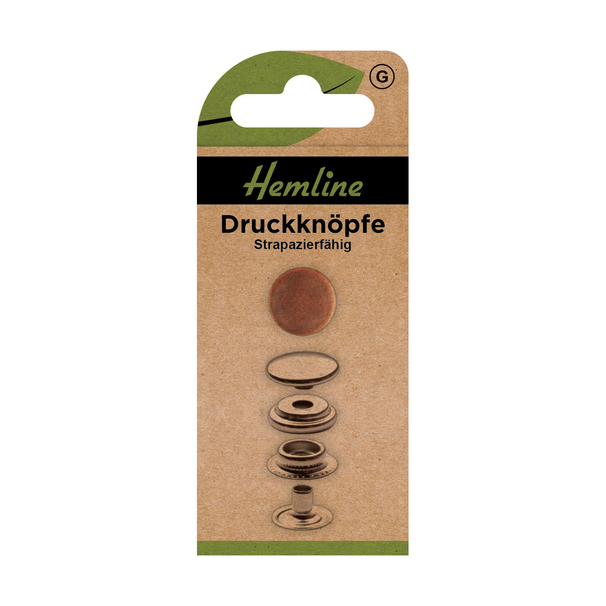 Druckknöpfe 15 mm Bronze 12 St