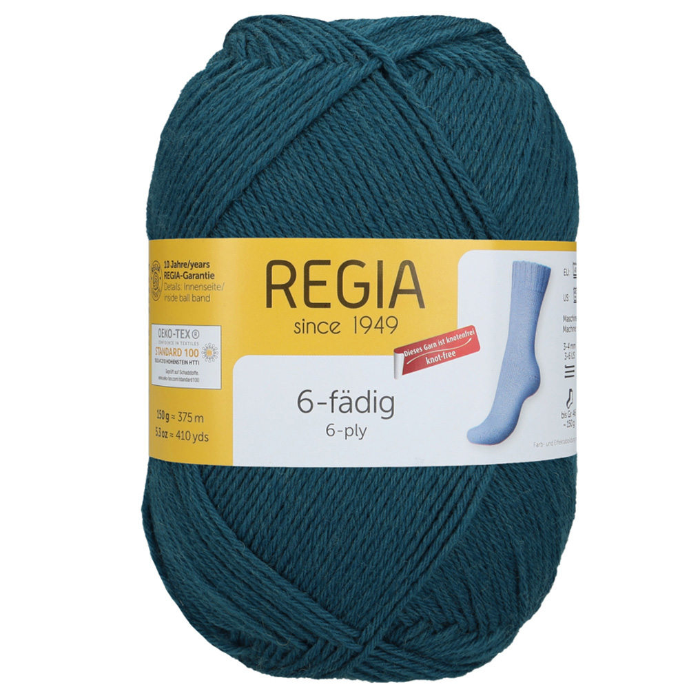Wolle Regia petrol 6fädig  375m 150g