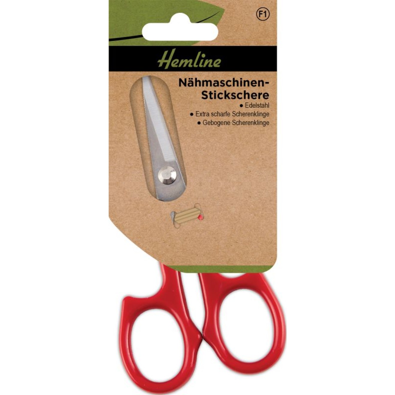 Schere Nähmaschinen-Stickschere rot 130 mm