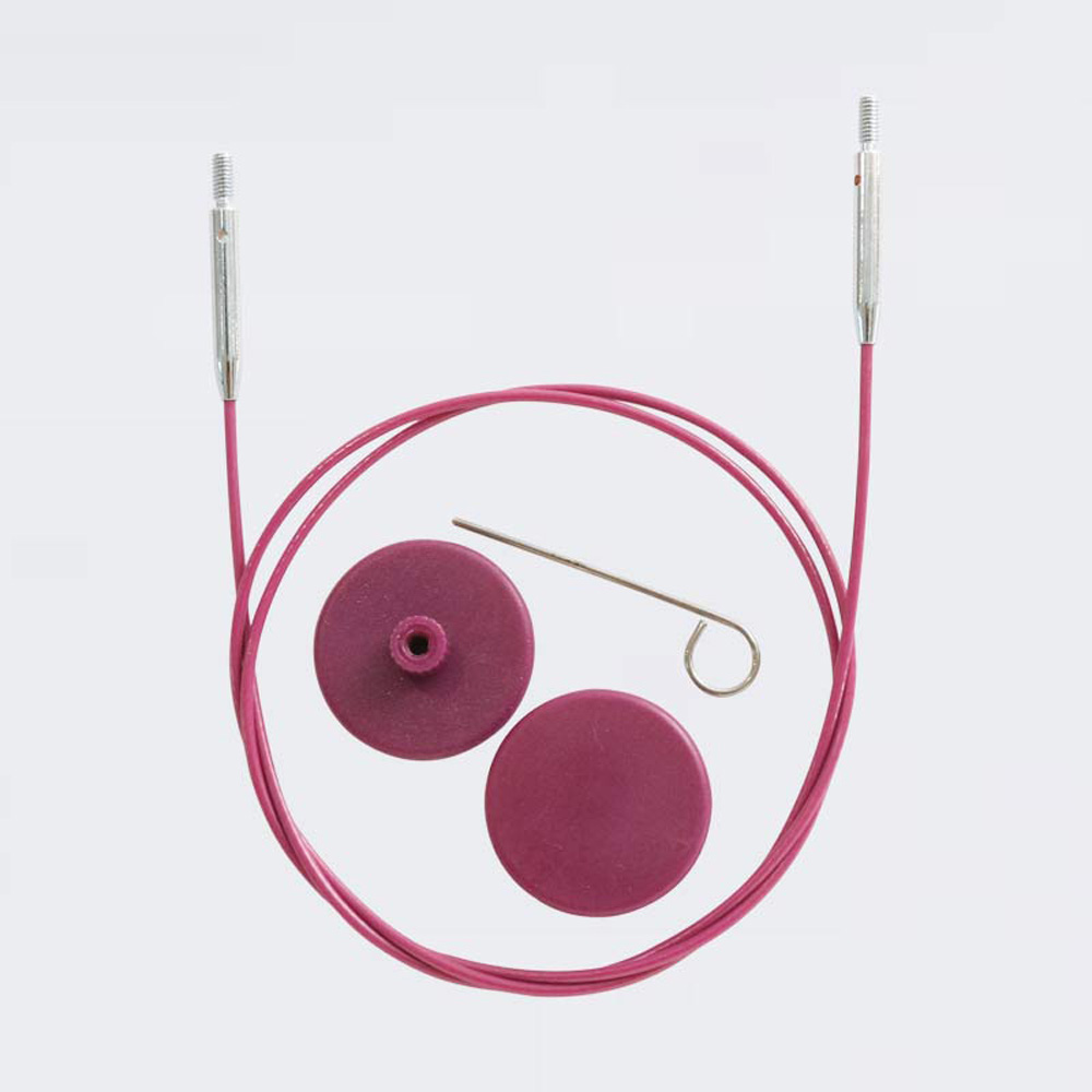 Seil für Nadelspitzen 126 cm 150 cm lila 360°
