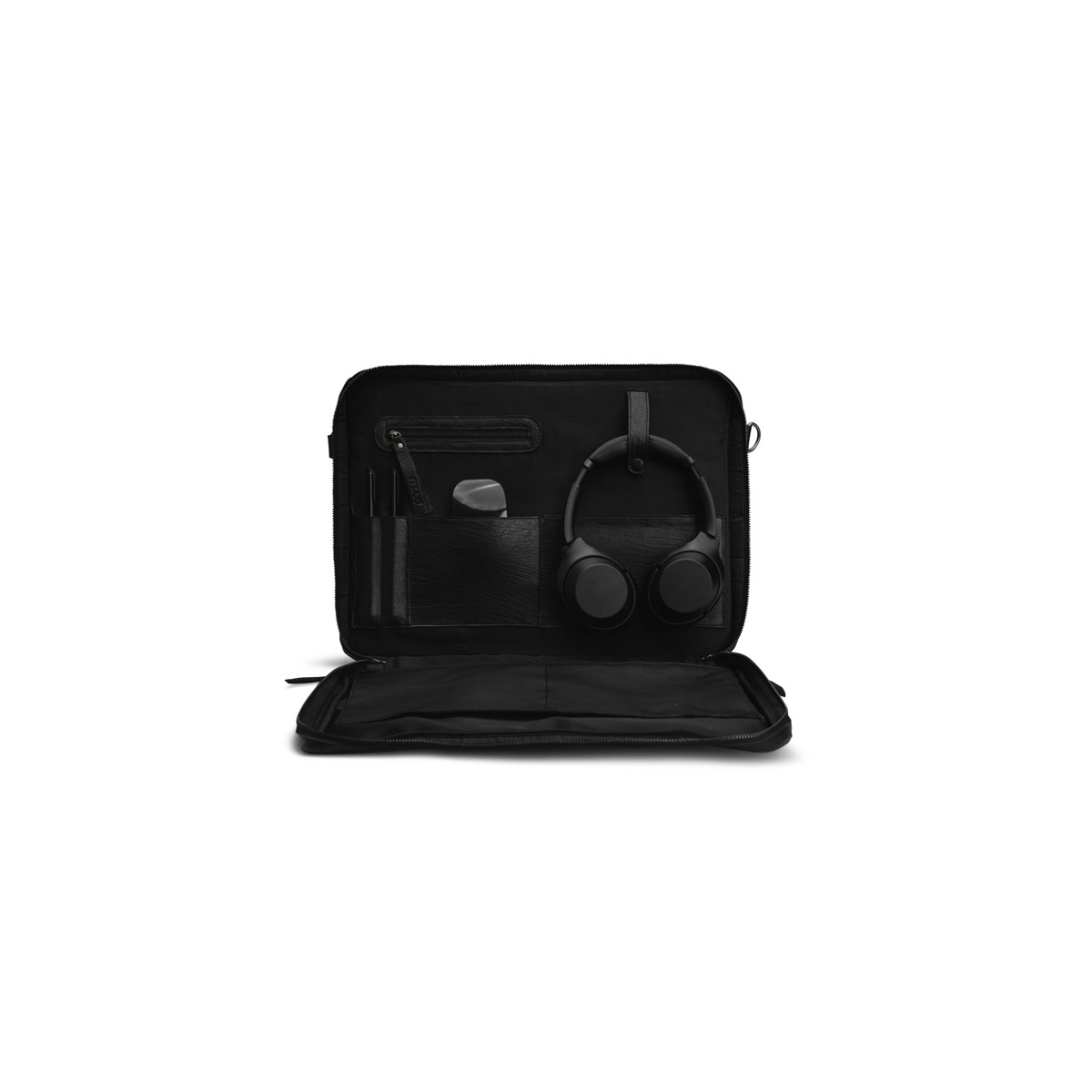 Lederhandtasche mit Henkel Drea Black