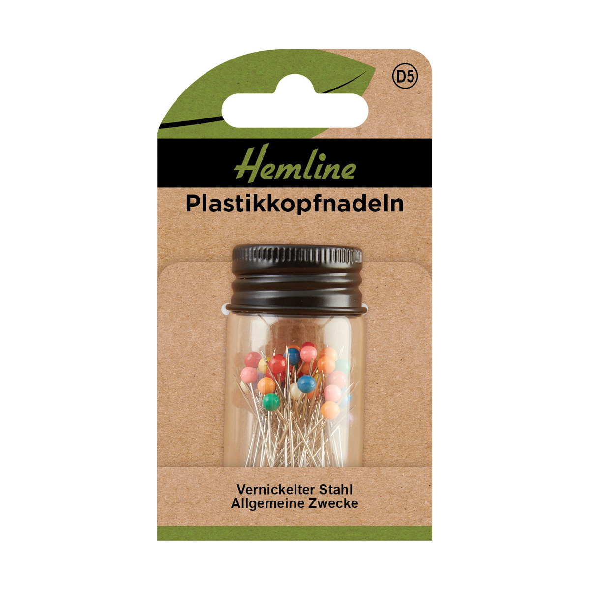 Plastikkopf-Stecknadeln 0,65 x 38 mm 75 St