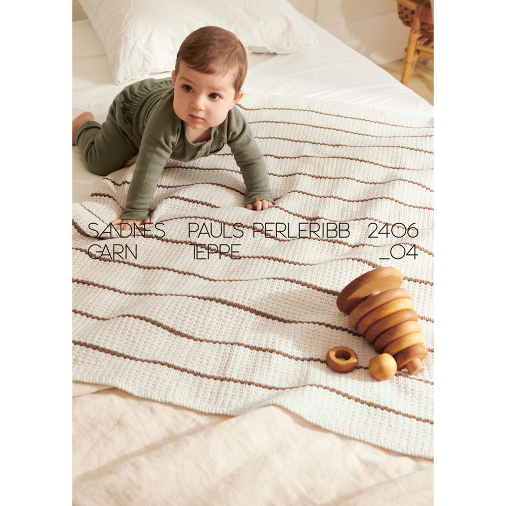 Anleitungsheft 2406 Baby Tepper Einzelanleitung 2406 Nr. 3 - Pauls Perlrippen Decke- Englisch