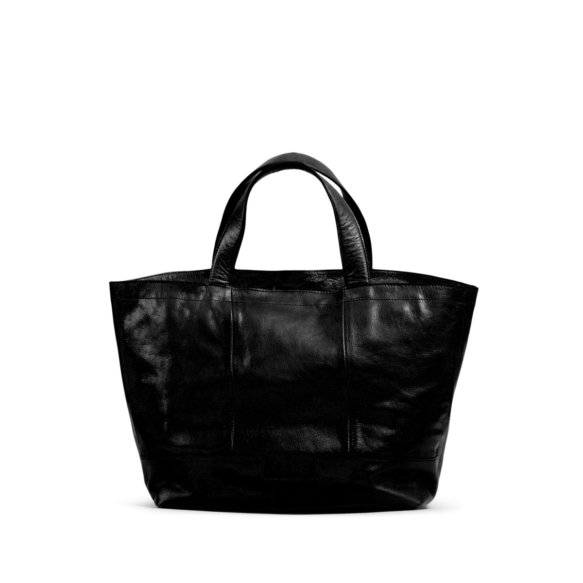 Ledertasche mit Henkel Hiba Black