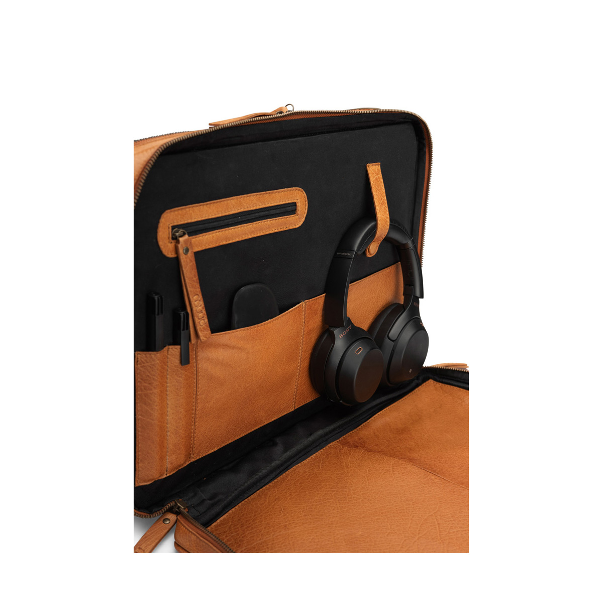 Lederhandtasche mit Henkel Drea Whisky