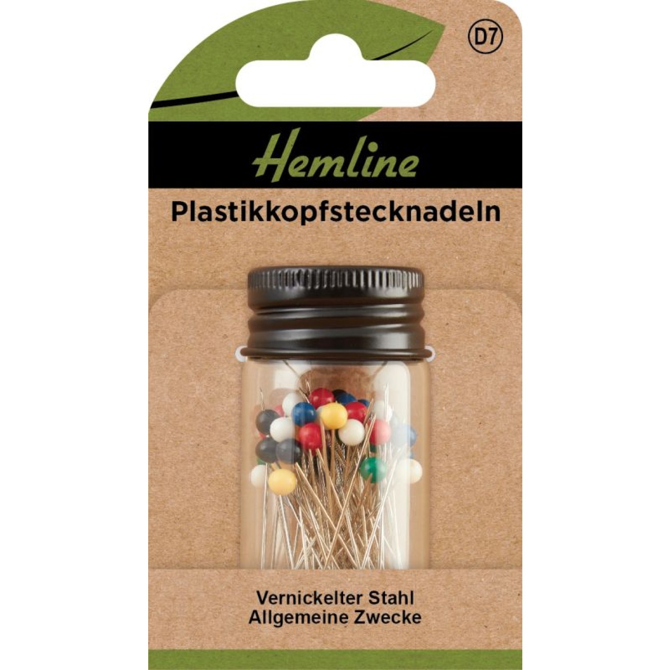 Plastikkopf-Stecknadeln 0,58x38 mm 75 St