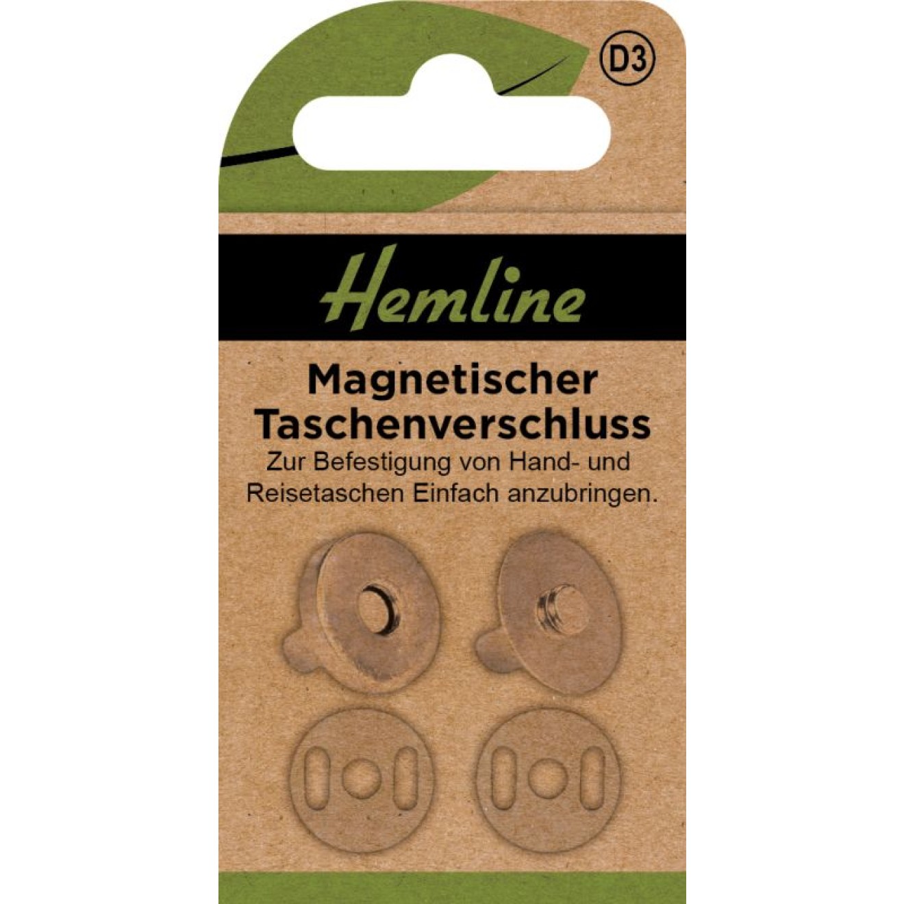 Magnetischer Taschenverschluss silber 1 St