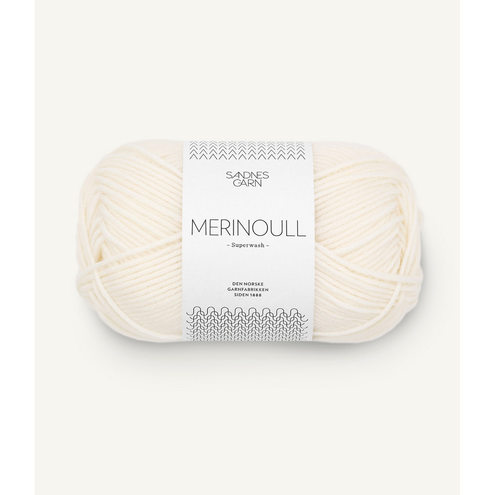 Wolle Sandnes Garn creme Merinoull 105m 50g