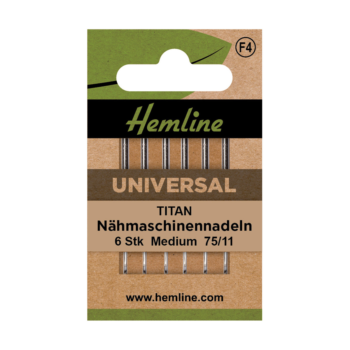 Nähmaschinennadeln Universal Titian Medium 75/11 6 Stück