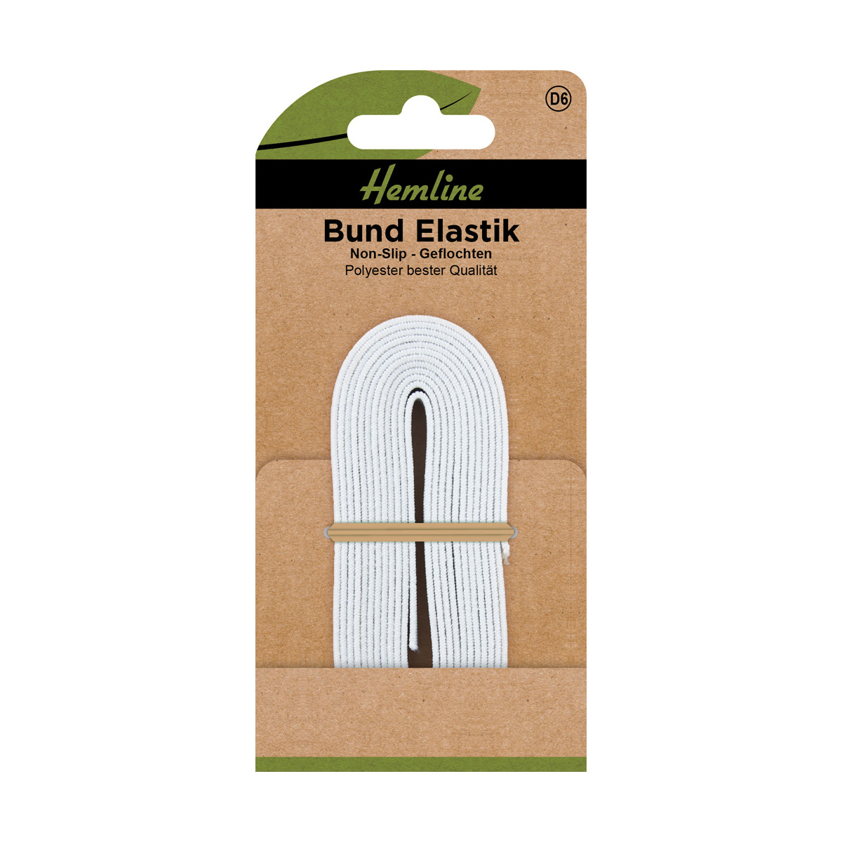 Bund Elastik Non-Slip 12 mm x 2 m weiß