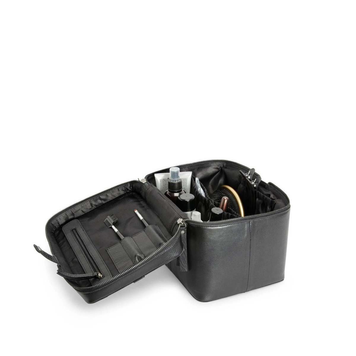 Leder Kulturtasche Lexi Black