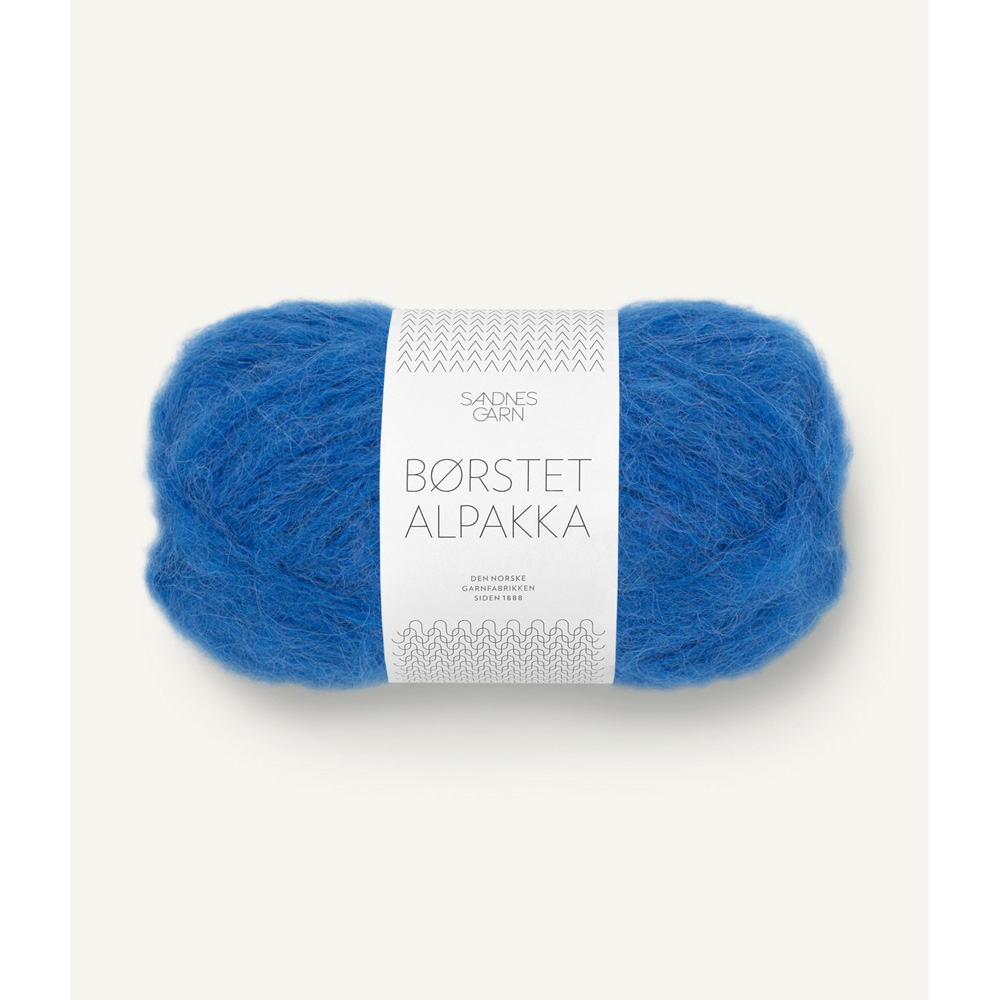 Wolle Sandnes Garn jolly blue Borstet Alpakka  110m 50g