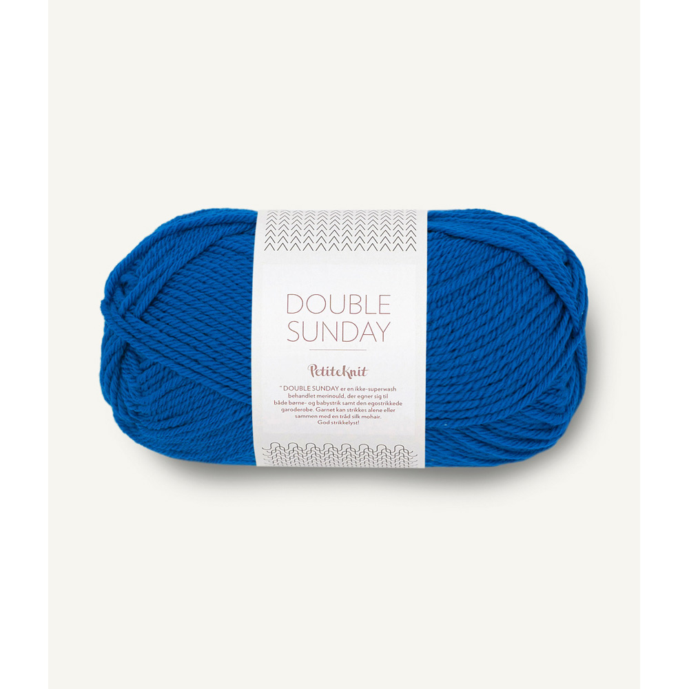 Wolle Sandnes Garn electric blue Double Sunday by PetiteKnit 108m 50g