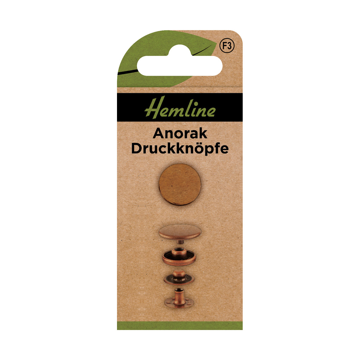 Druckknöpfe Anorak 15 mm Gold 10 St