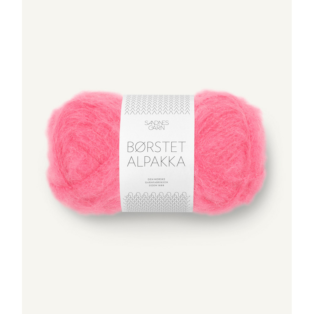 Wolle Sandnes Garn bubblegum pink Borstet Alpakka  110m 50g
