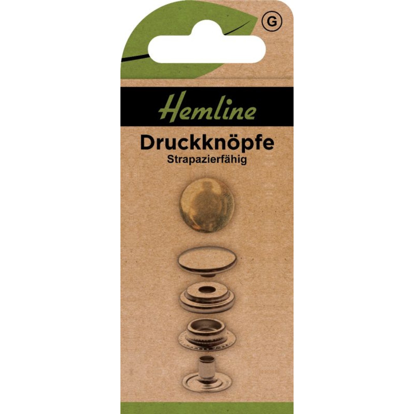 Druckknöpfe 15 mm Gold 12 St