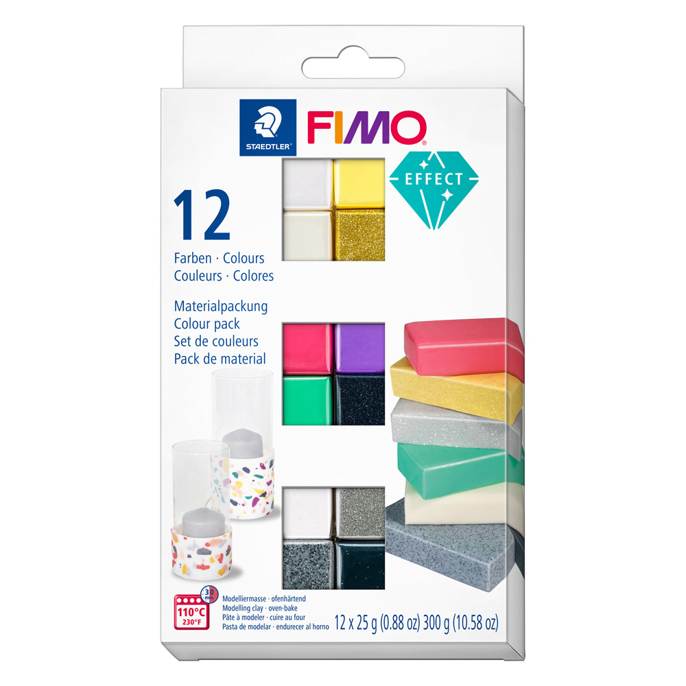 Modelliermasse-Set Fimo effect 12x25g