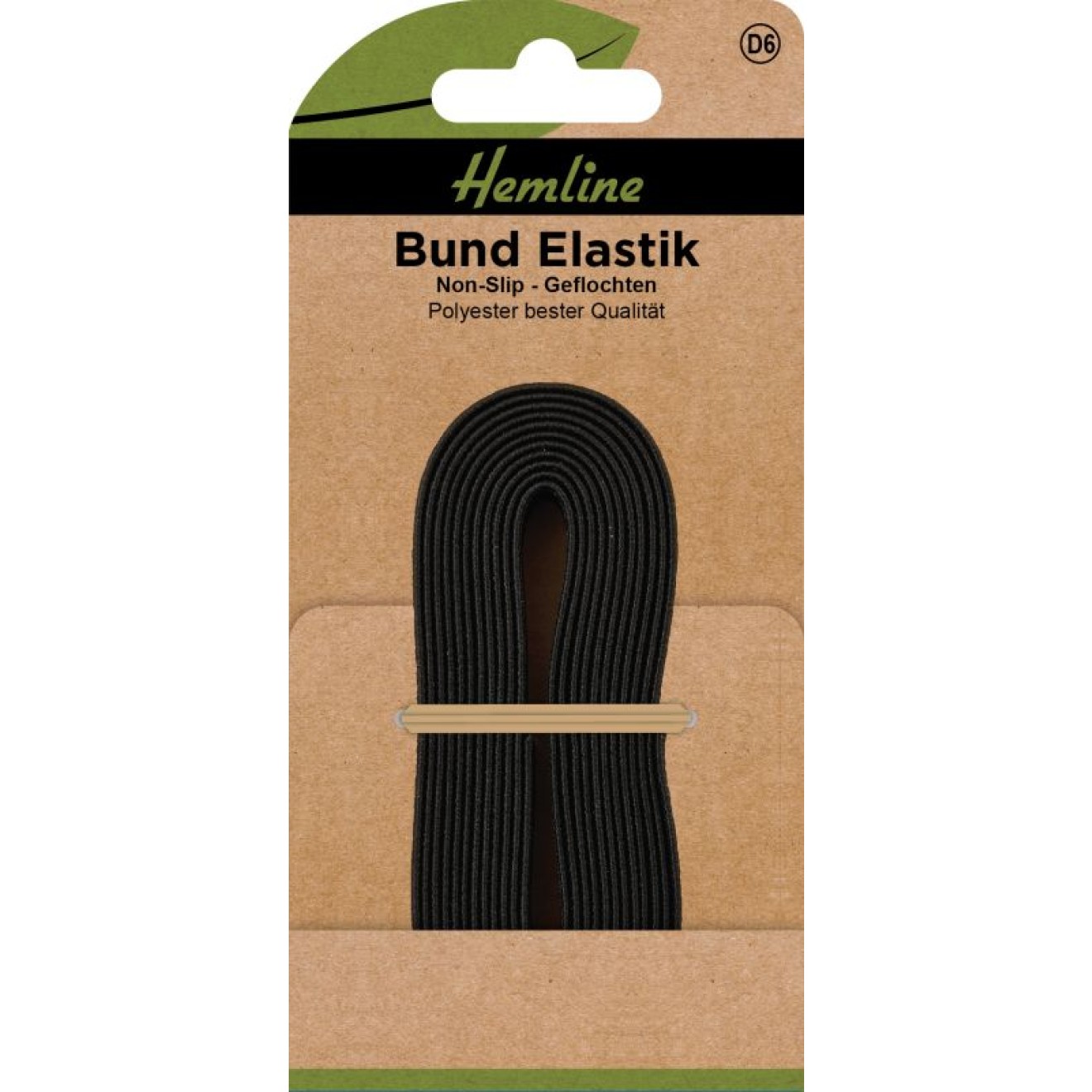 Bund Elastik Non-Slip 12 mm x 2 m schwarz