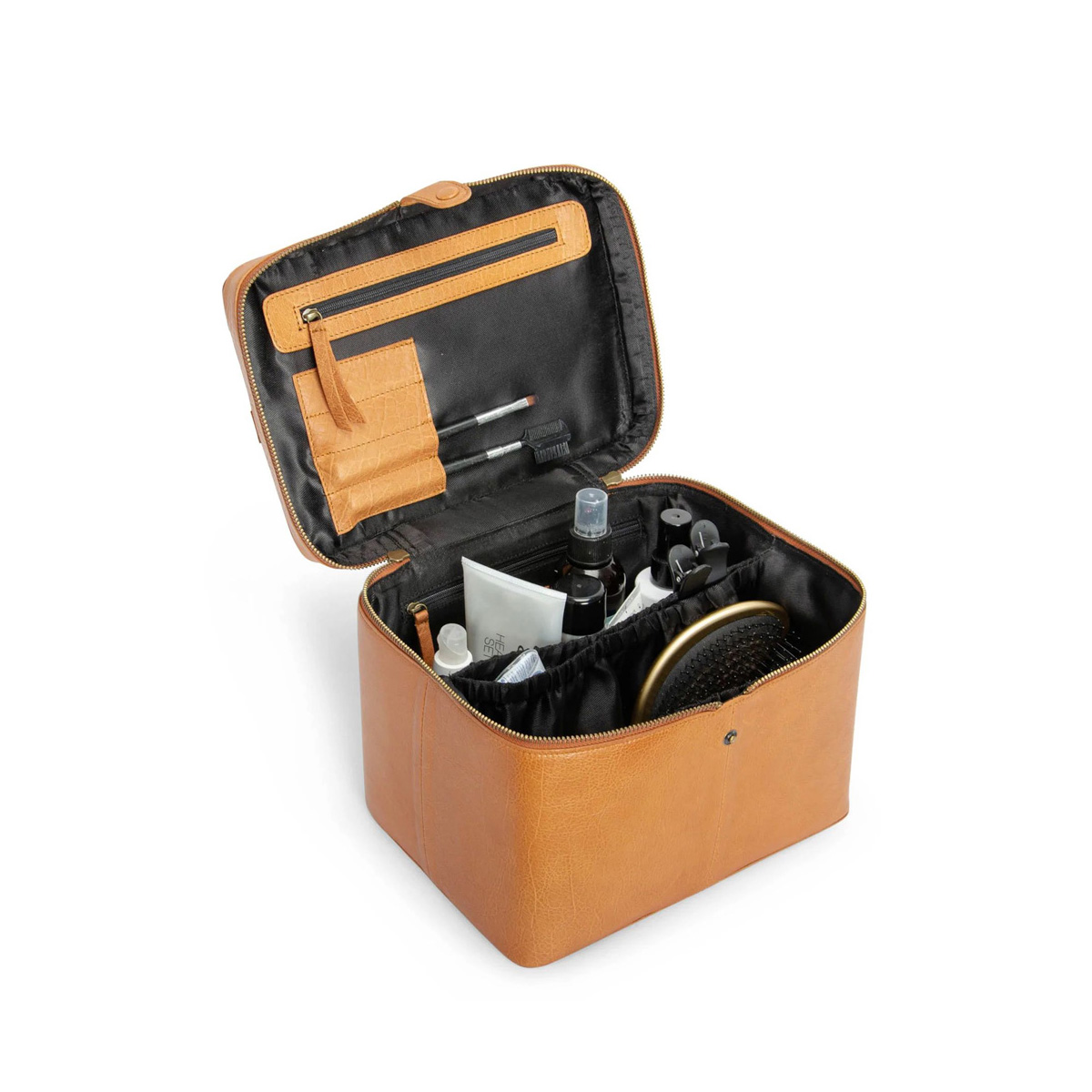 Leder Kulturtasche Lexi Whisky