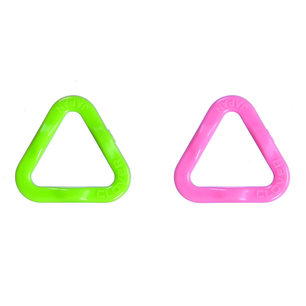 Maschenmarkierer dreieckig klein grün/pink 16 St