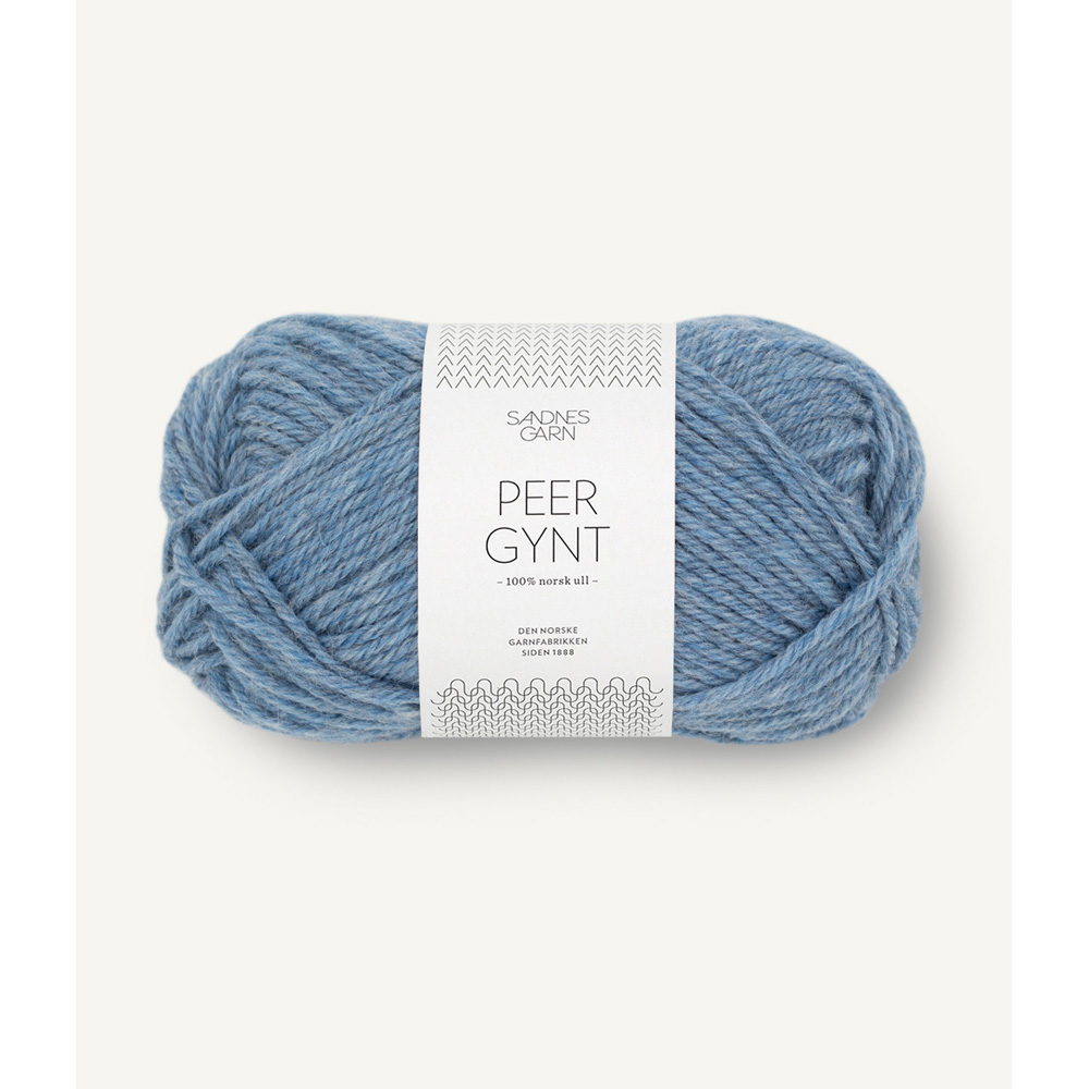 Wolle Sandnes Garn blue mottled Peer Gynt 91m 50g