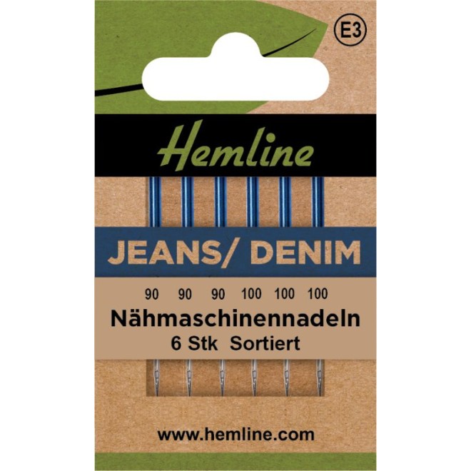 Nähmaschinennadeln Jeans/Denim Sortiert