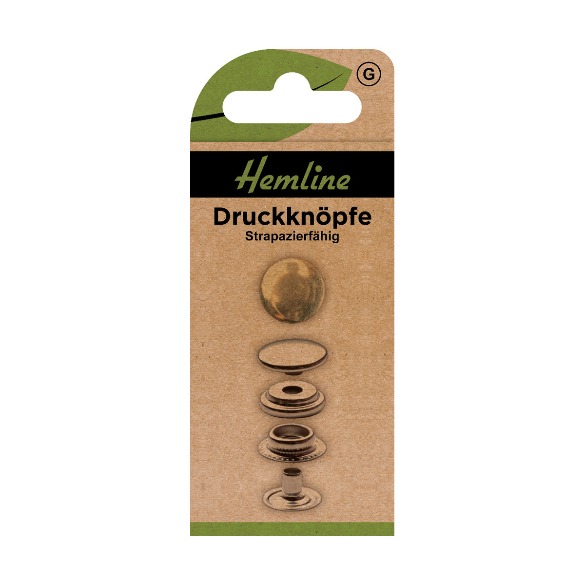 Druckknöpfe 15 mm Gold 12 St