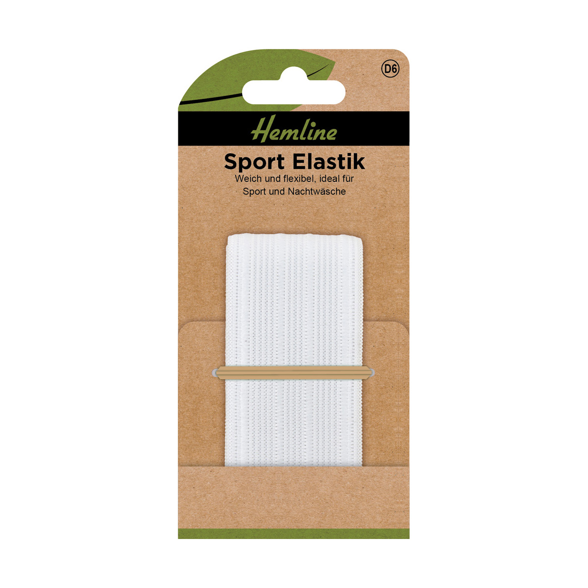 Sport-Elastic 38 mm weiß 0.9 m