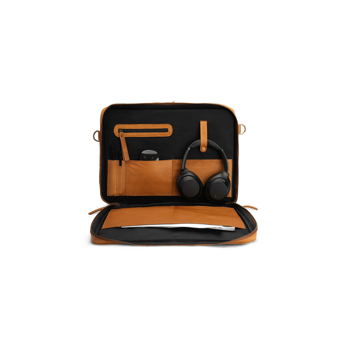 Lederhandtasche mit Henkel Drea Whisky