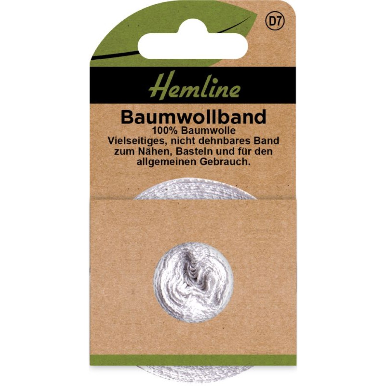 Baumwollband 20 mm weiß