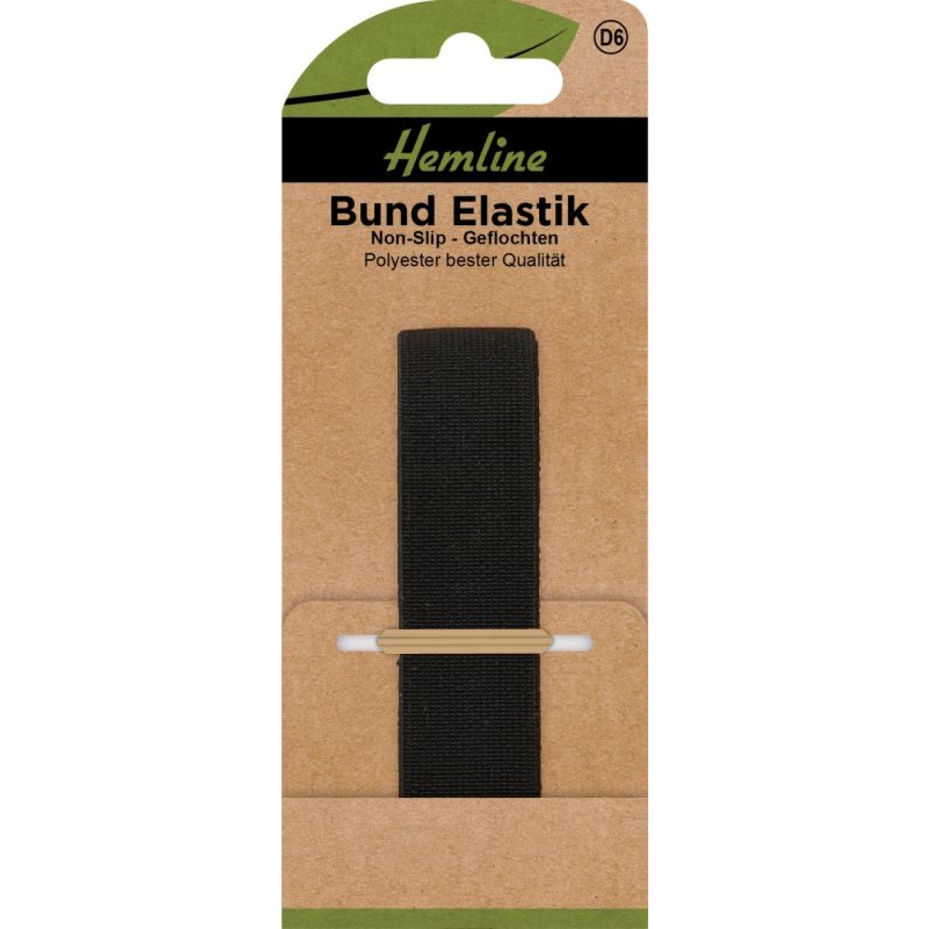 Bund Elastik Non-Slip 20 mm x 1 m schwarz