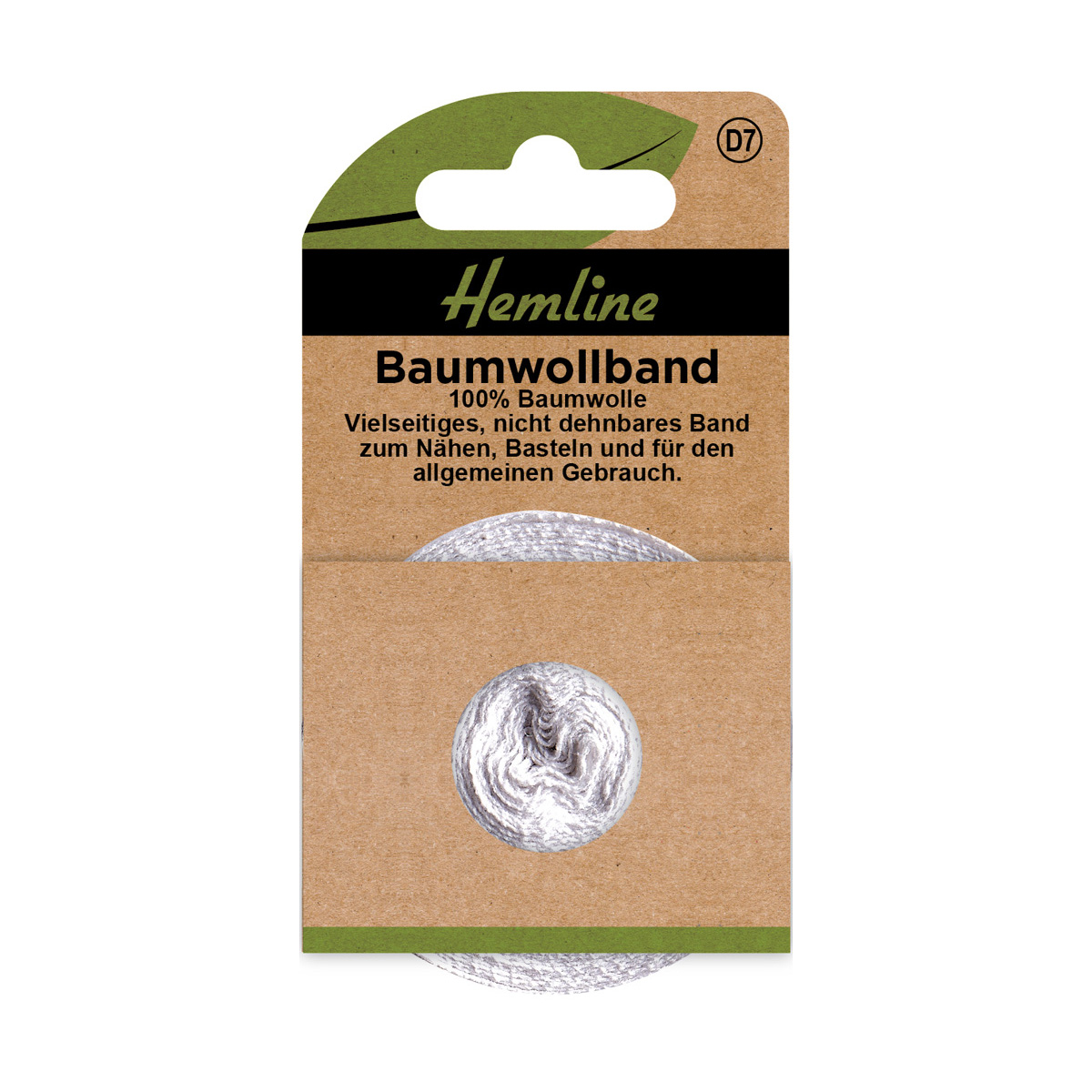 Baumwollband 20 mm weiß