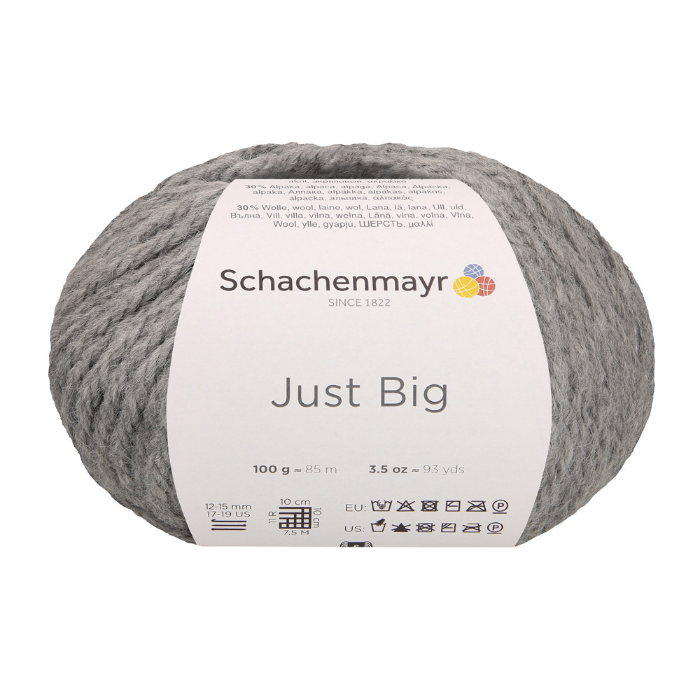 Wolle Schachenmayr mittelgrau meliert Just Big 85m 100g