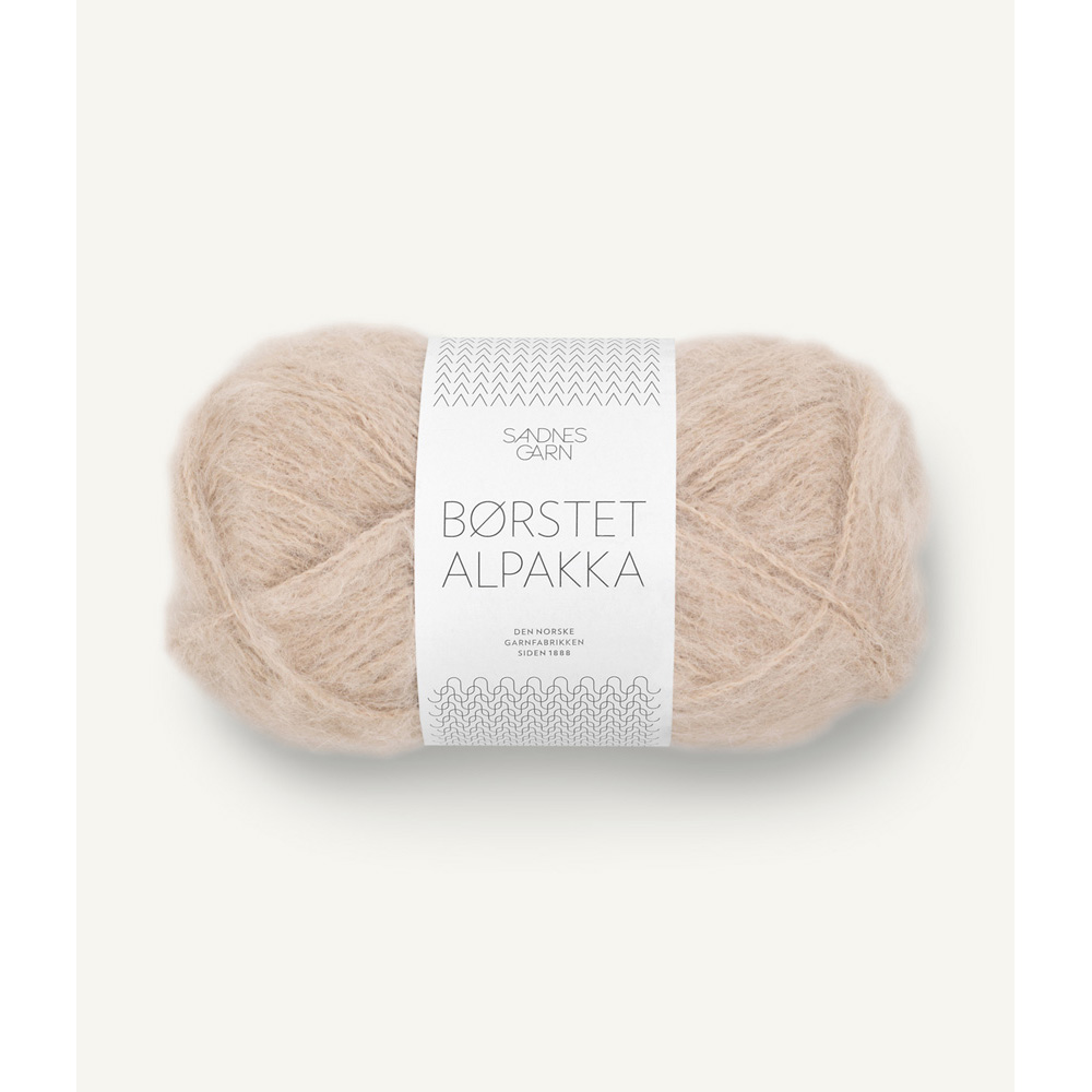Wolle Sandnes Garn beige Borstet Alpakka  110m 50g