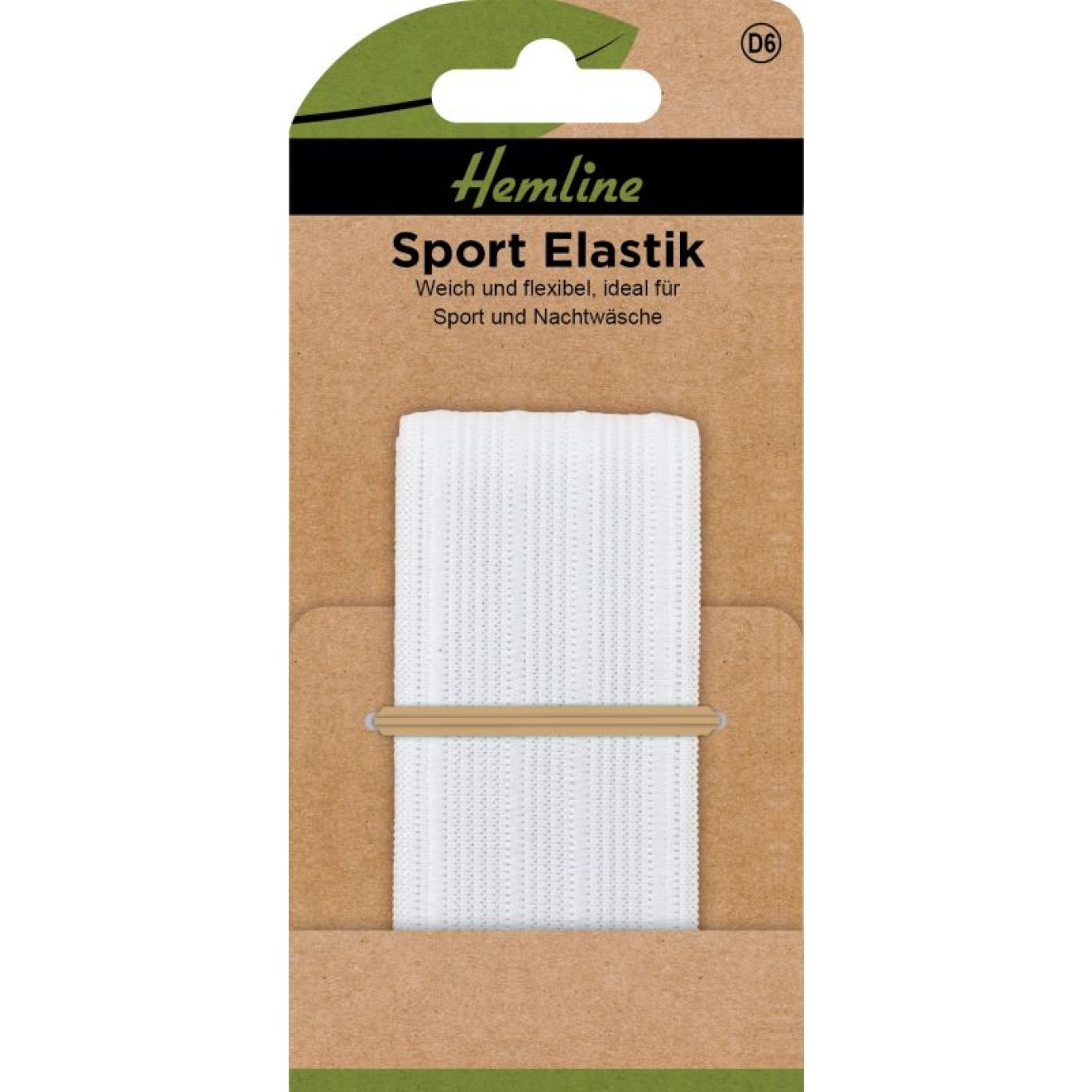 Sport-Elastic 38 mm weiß 0.9 m