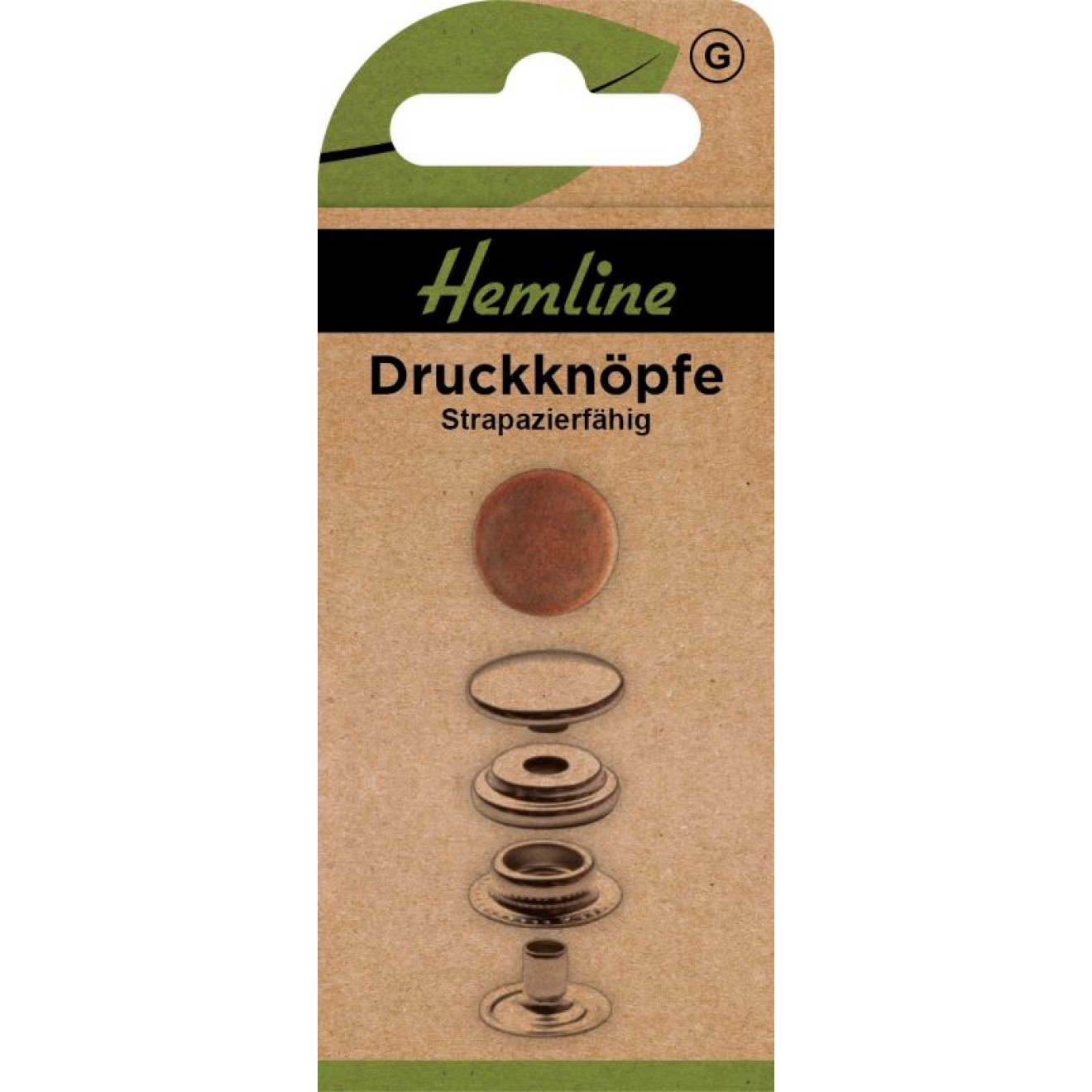Druckknöpfe 15 mm Bronze 12 St