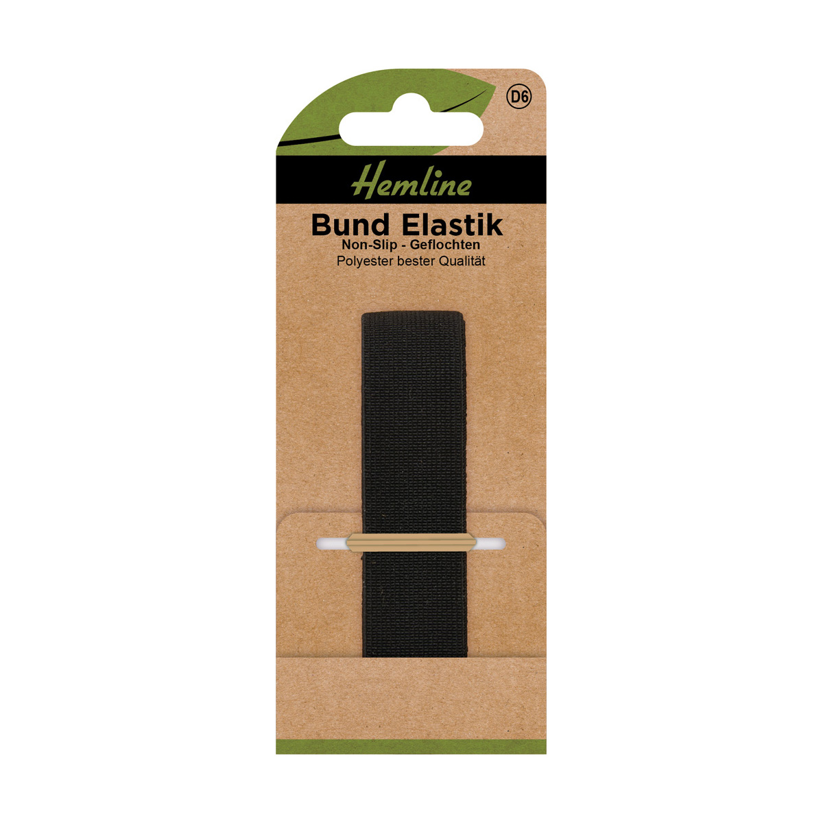 Bund Elastik Non-Slip 20 mm x 1 m schwarz