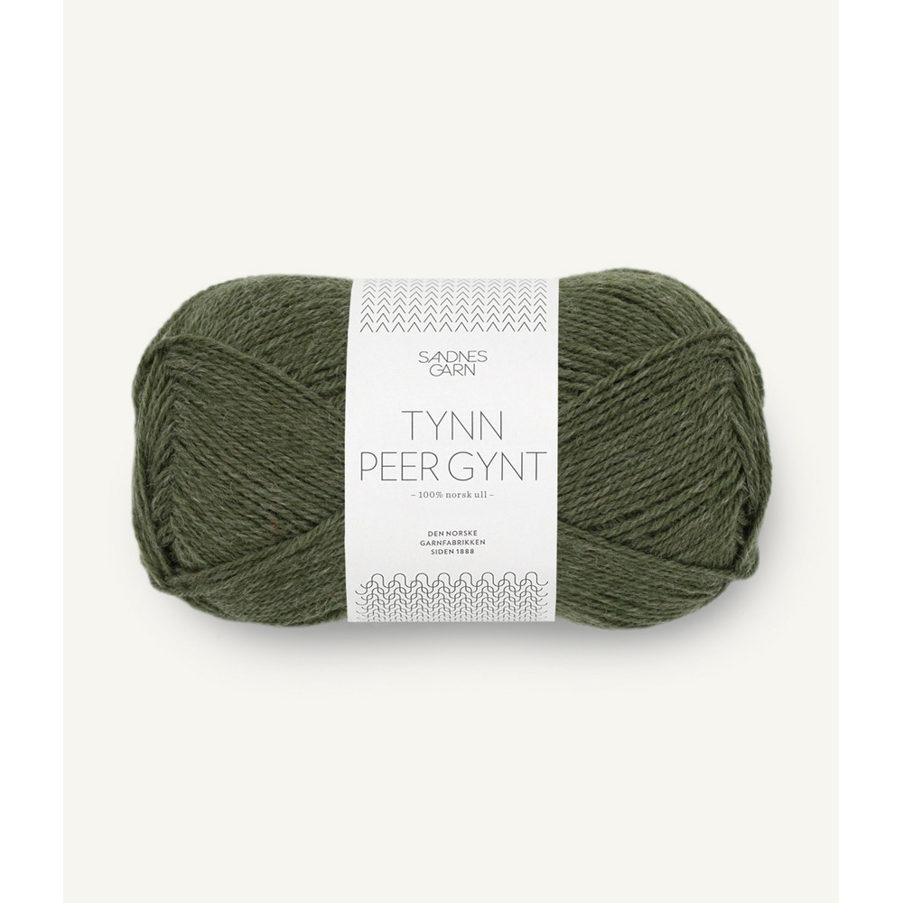 Wolle Sandnes Garn gronnmelert Tynn Peer Gynt 205m 50g
