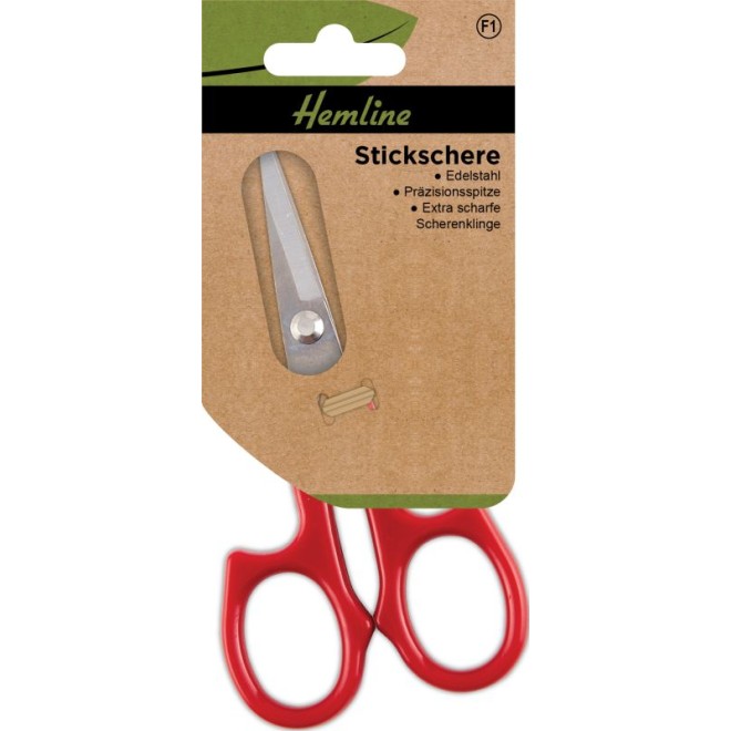 Schere Stickschere rot 130 mm 1 St