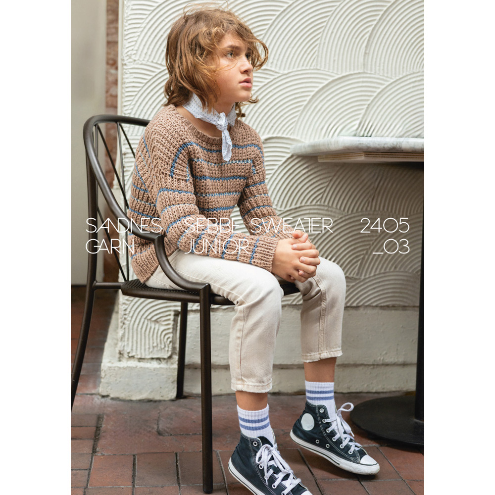 Anleitungsheft 2405 Sommerbarn Einzelanleitung 2405 Nr. 3 - Sebbe sweater junior- Englisch